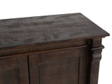 Rustic Weathered Brown 4-Door Sideboard Buffet / TV Stand