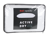 Bel-Opedic Active Dry luxury pillow in clear packaging on a white background