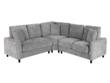 Modern Grey Chenille 3-Piece Corner L-Shaped Sectional Sofa