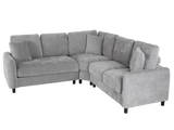 Modern Grey Chenille 3-Piece Corner L-Shaped Sectional Sofa