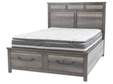 Gray Panel Storage Bedroom Set with Dresser, Mirror, & Nightstand