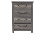 Gray 4-Drawer Chest of Drawers – Modern Bedroom Storage