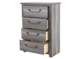 Gray 4-Drawer Chest of Drawers – Modern Bedroom Storage