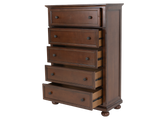 5-Drawer Chest in Cherry - Traditional Storage Chest with Ball Bearing Glides