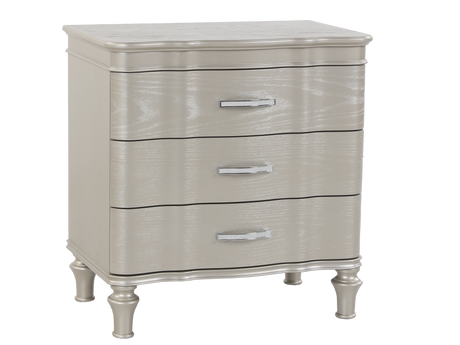 6 Piece Champagne Velvet Scalloped Bedroom Set by Mollai Collections | Bel Furniture