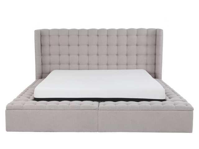 3 Piece Upholstered Storage Bed by Mollai Collections | Bel Furniture