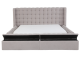 3 Piece Upholstered Storage Bed by Mollai Collections | Bel Furniture