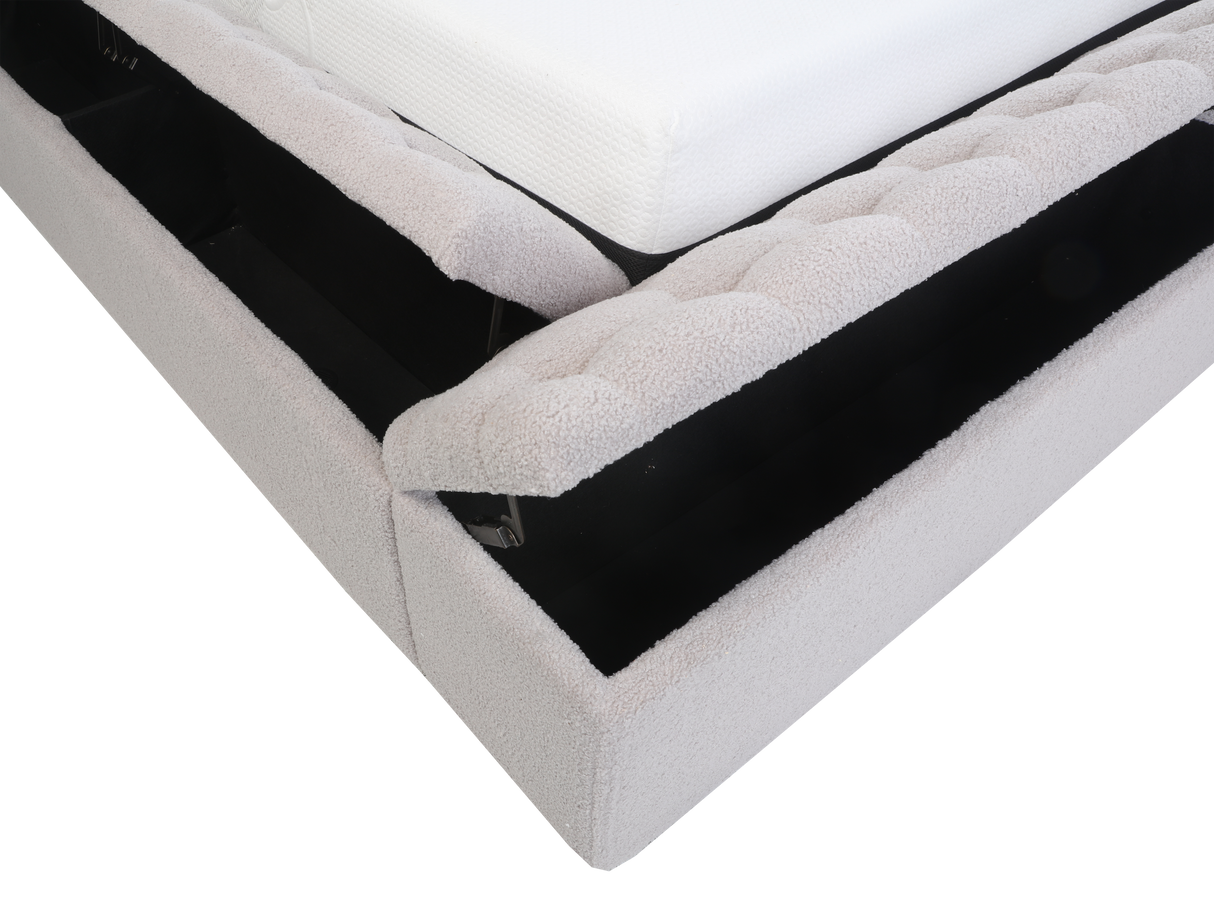 3 Piece Upholstered Storage Bed by Mollai Collections | Bel Furniture