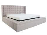 3 Piece Upholstered Storage Bed by Mollai Collections | Bel Furniture