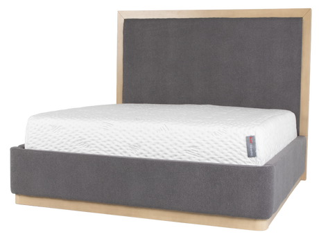 Modern Light Gray Upholstered 6-Piece Bedroom Set - view 3