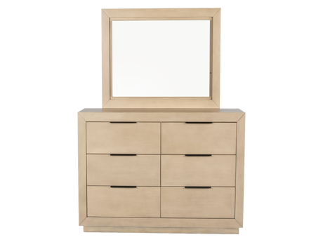 Modern Light Gray Upholstered 6-Piece Bedroom Set - view 7