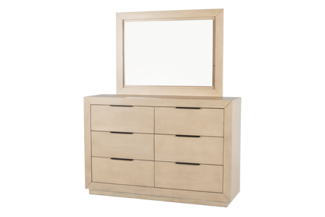 Modern Light Gray Upholstered 6-Piece Bedroom Set - view 5