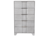 Modern Light Gray Chest with Nickel Hardware