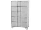 Modern Light Gray Chest with Nickel Hardware