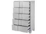Modern Light Gray Chest with Nickel Hardware