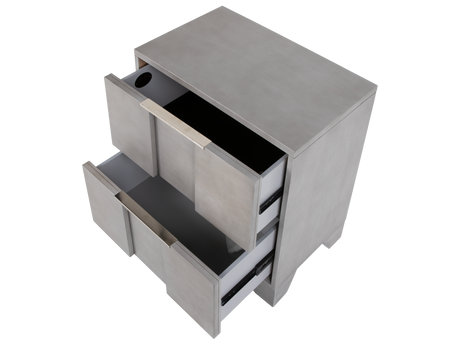 Modern Light Gray 6-Piece Bedroom Set with LED Headboard - view 10
