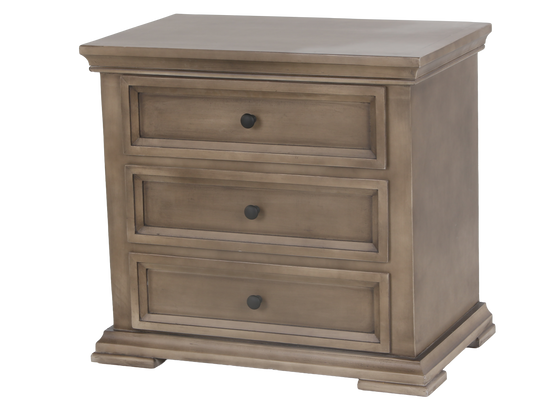 3 Drawer Rustic Nightstand