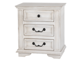 Magnolia Savanna White 3-Drawer Nightstand | Farmhouse Bedside Table