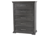 Modern 5 Drawer Gray Chest