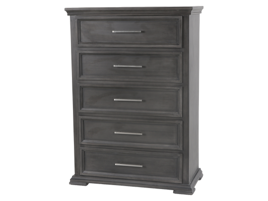 Modern 5 Drawer Gray Chest