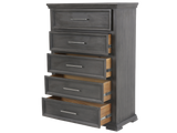 Modern 5 Drawer Gray Chest
