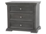 Modern Gray 3 Drawer Nightstand
