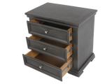 Modern Gray 3 Drawer Nightstand
