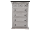 Mission Hills Rustic Farmhouse Two-Tone Chest – Weathered Gray/White with Dark Top