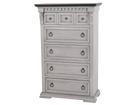 Mission Hills Rustic Farmhouse Two-Tone Chest – Weathered Gray/White with Dark Top