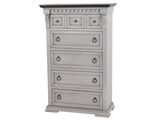 Mission Hills Rustic Farmhouse Two-Tone Chest – Weathered Gray/White with Dark Top