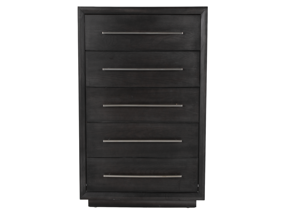 Durango Sofia Grey 5-Drawer Chest with Brushed Nickel Bar Pulls