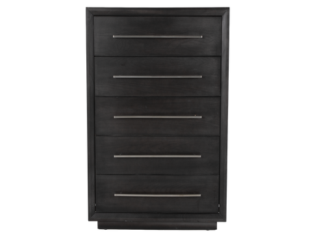 Durango Sofia Grey 5-Drawer Chest with Brushed Nickel Bar Pulls
