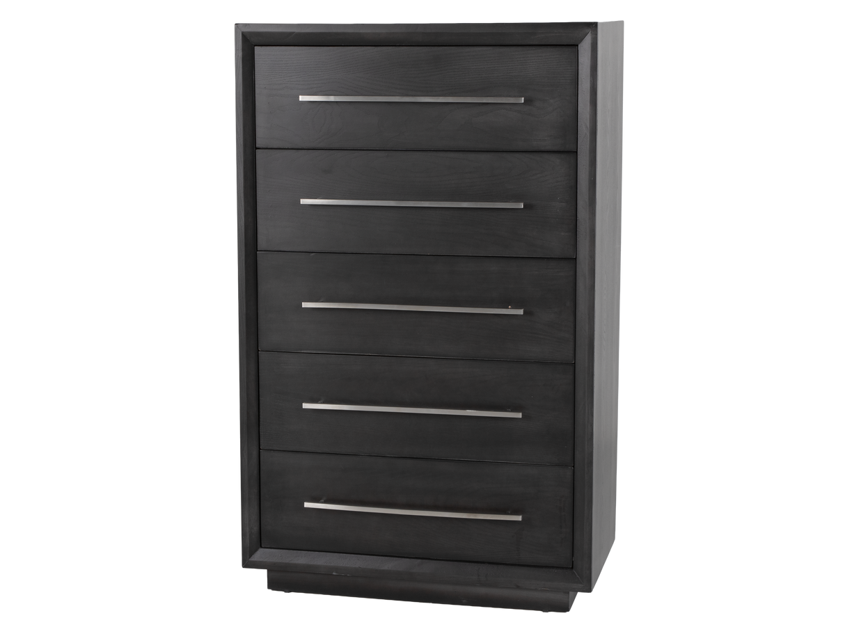 Durango Sofia Grey 5-Drawer Chest with Brushed Nickel Bar Pulls