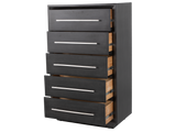 Durango Sofia Grey 5-Drawer Chest with Brushed Nickel Bar Pulls