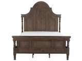 Honeywood Rustic Solid wood 6-Piece Bedroom Set with Arched Headboard, Dresser, Mirror & Nightstand