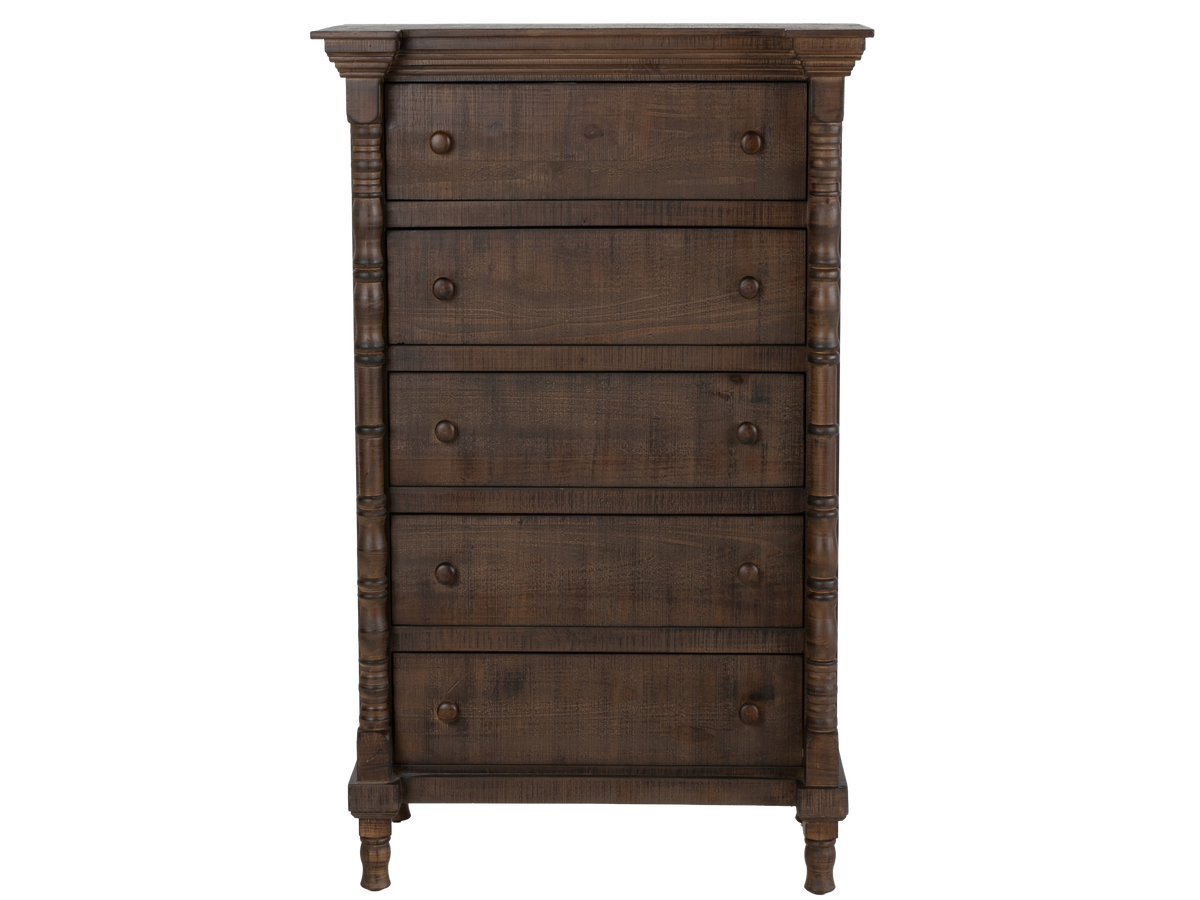 Honeywood Rustic Solid wood 5-Drawer Chest