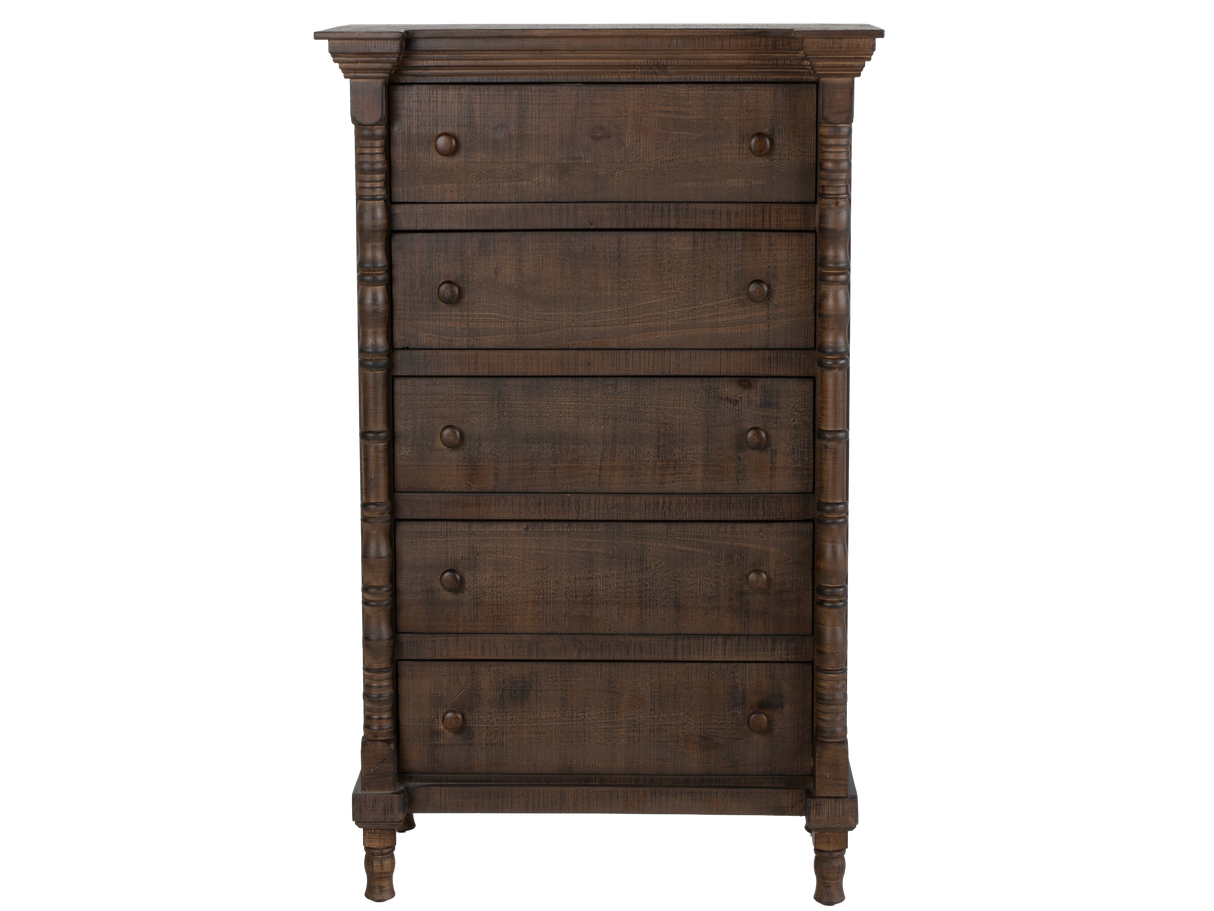 Honeywood Rustic Solid wood 5-Drawer Chest