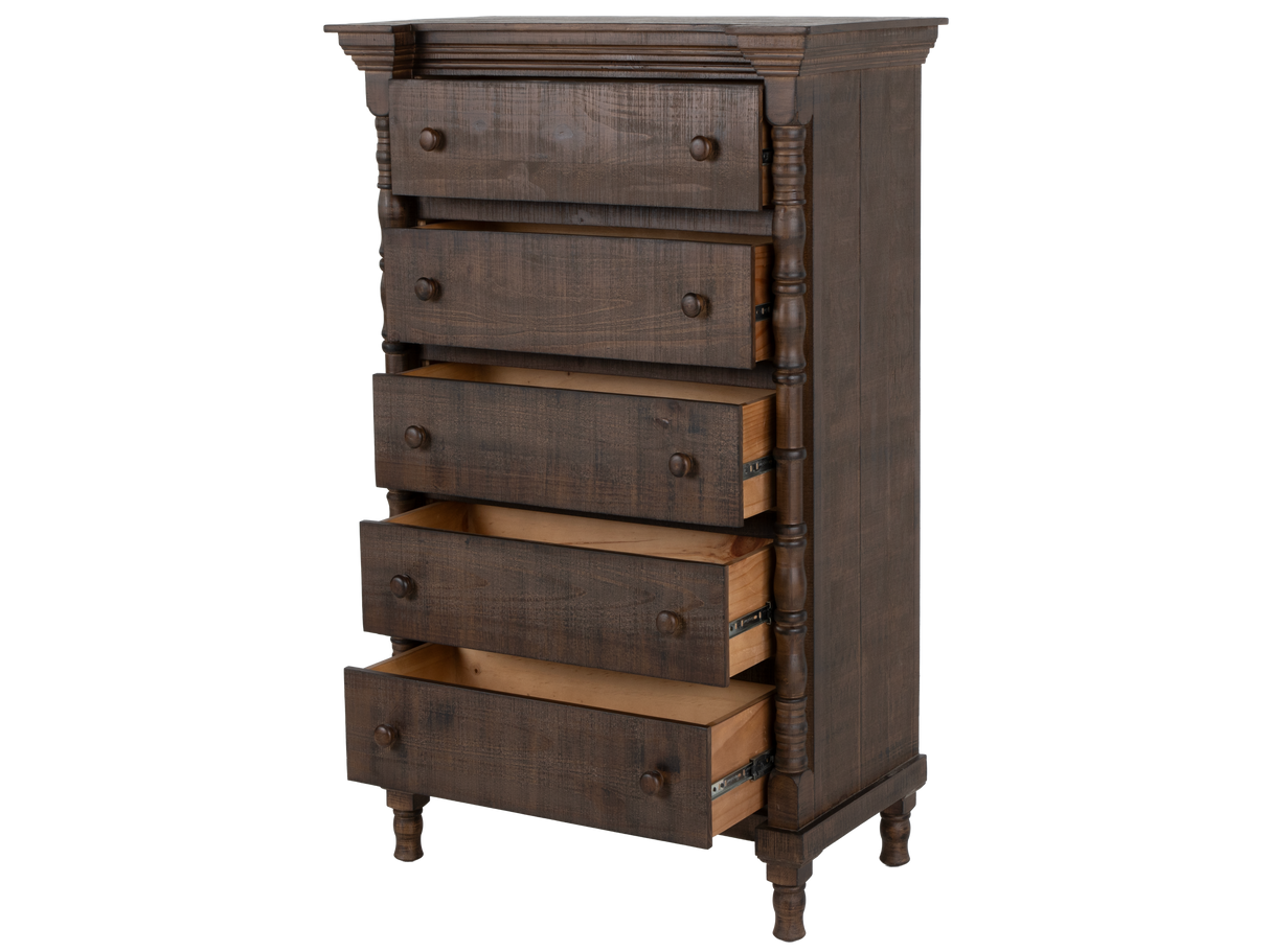 Honeywood Rustic Solid wood 5-Drawer Chest