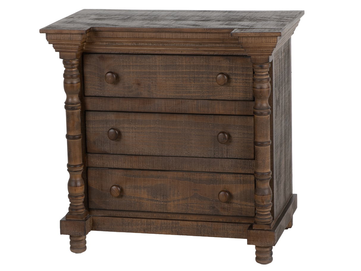 Honeywood Solid wood 3-Drawer Nightstand