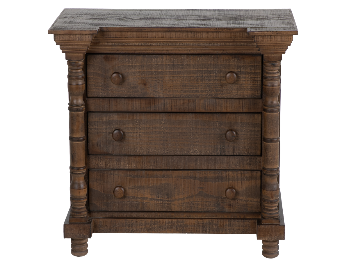 Honeywood Solid wood 3-Drawer Nightstand
