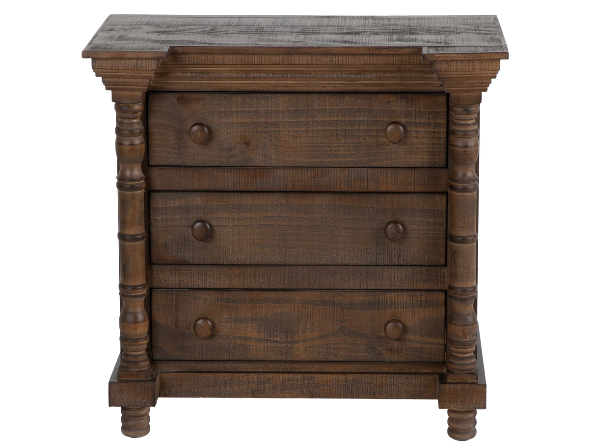 Honeywood Solid wood 3-Drawer Nightstand