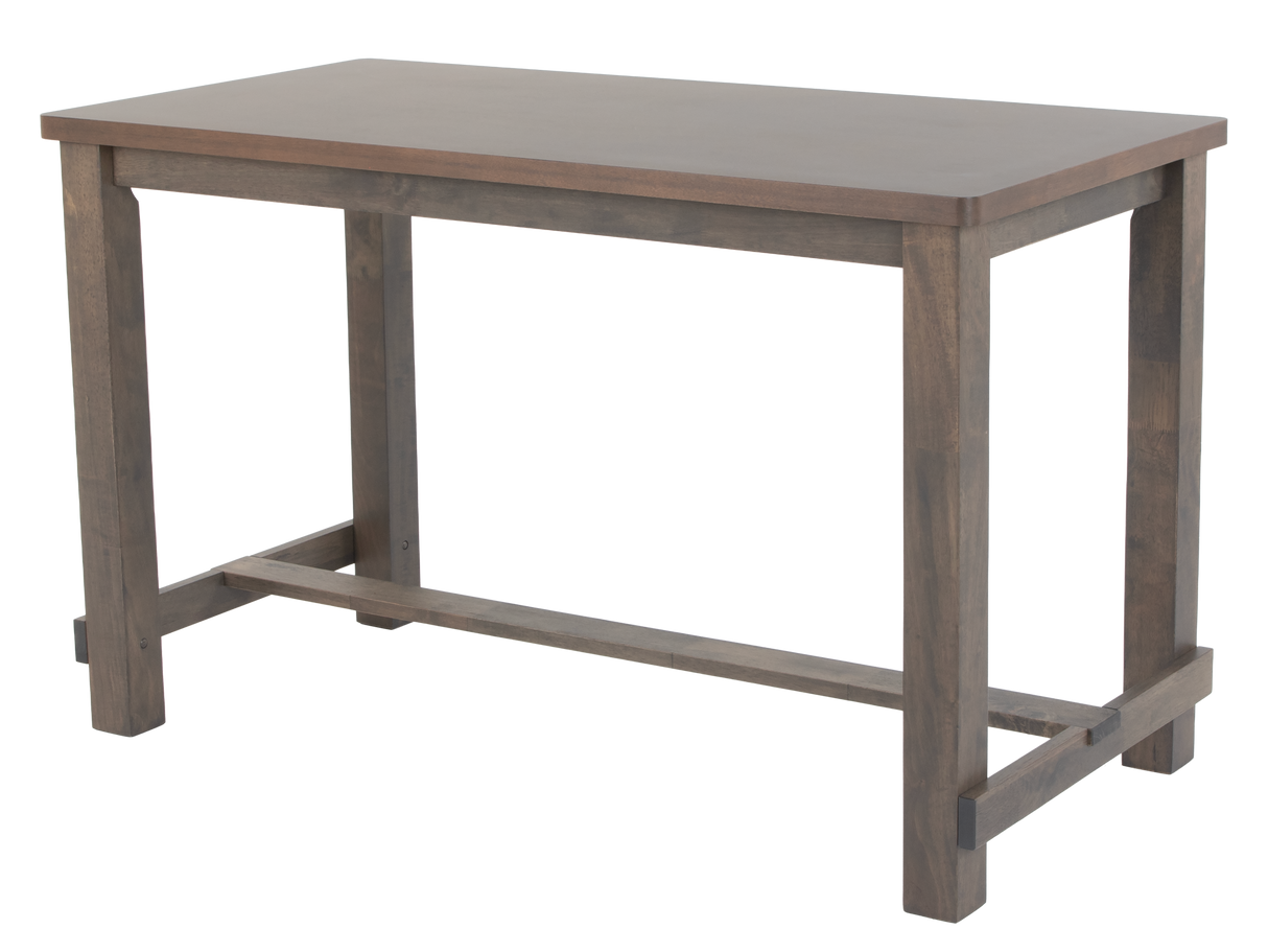 Counter Height Dining Set with Table, Chairs & Bench – Gray Upholstered
