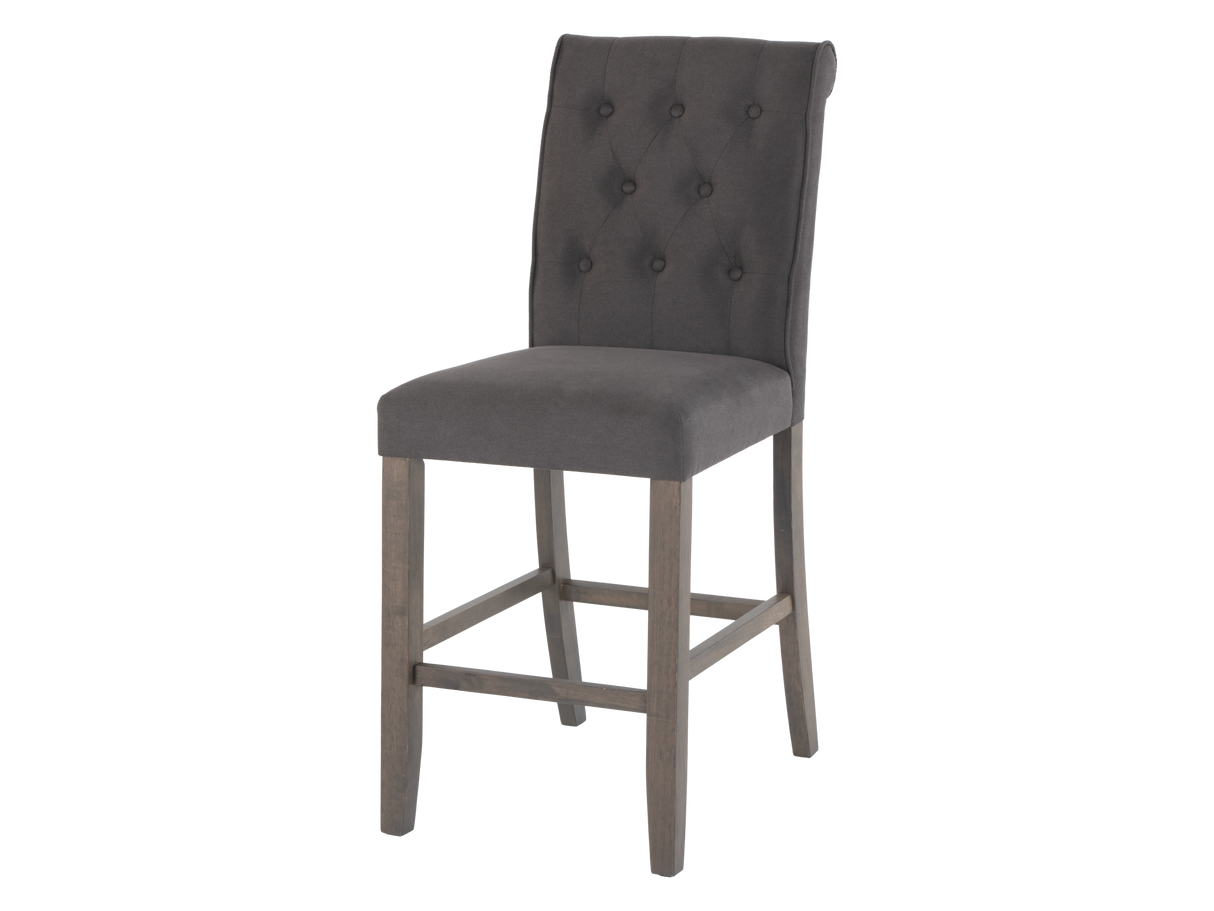 Counter Height Dining Set with Table, Chairs & Bench – Gray Upholstered