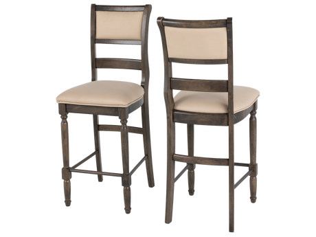 Transitional Dark Brown & Gray 7-Piece Counter Height Dining Set with Storage Shelf - view 7