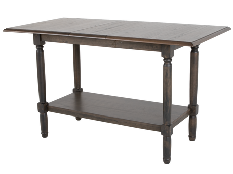 Transitional Dark Brown & Gray 7-Piece Counter Height Dining Set with Storage Shelf - view 4