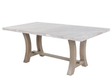 7 Piece Dining Room Set with real marble top by Mollai Collections | Bel Furniture