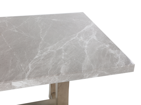 7 Piece Dining Room Set with real marble top by Mollai Collections | Bel Furniture