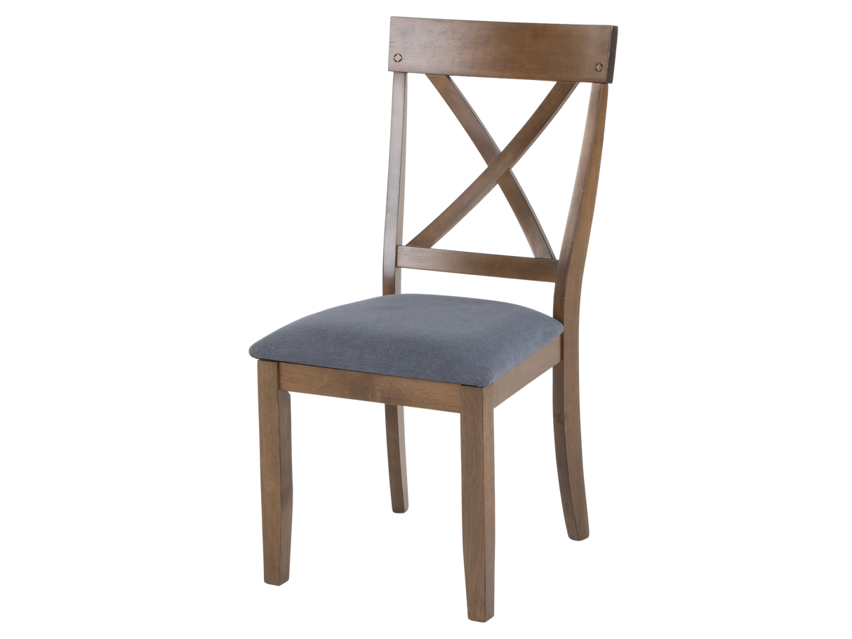 Oak Double-Pedestal 11-Piece Extension Dining Set with X-Back Chairs