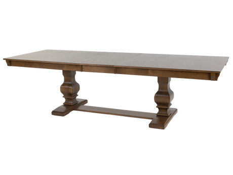 Oak Double-Pedestal 11-Piece Extension Dining Set with X-Back Chairs - view 3