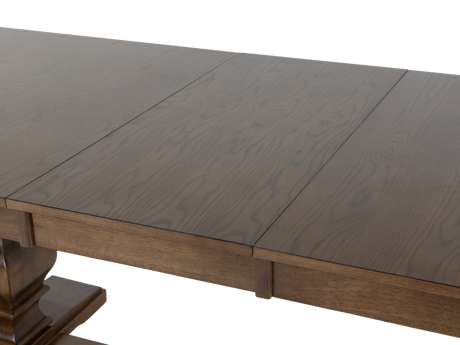 Oak Double-Pedestal 11-Piece Extension Dining Set with X-Back Chairs - view 5
